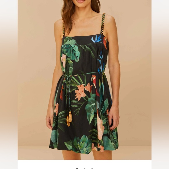 FARM Rio Dresses & Skirts - FARM RIO BEADED STRAP MINI
DRESS FIESTA